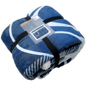 folded ultra fleece sherpa backed plaid blanket with Penn State & Athletic Logo
